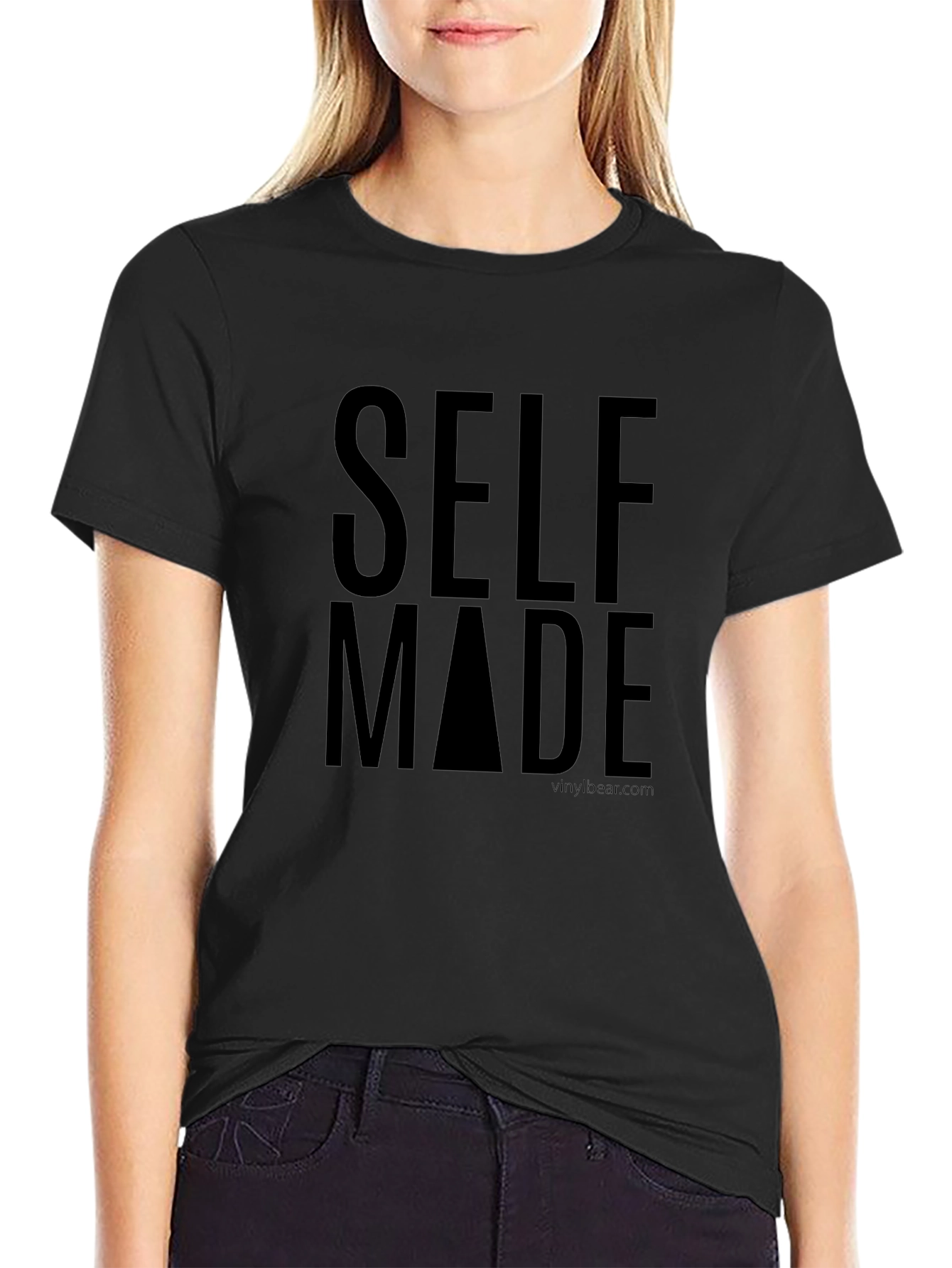 Self Made Graphic Tee - Black Crew Neck