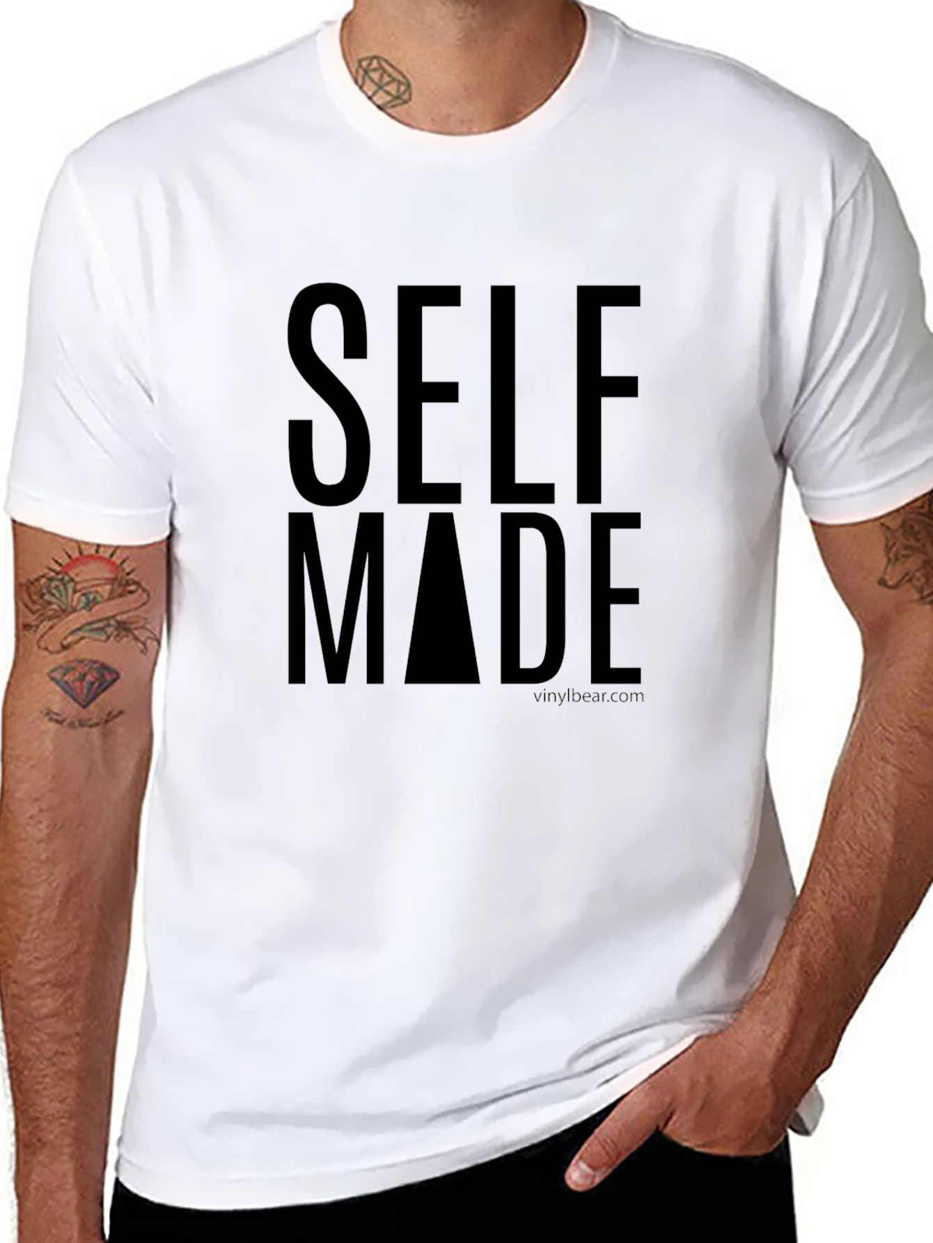 Self Made Graphic Tee - Black Crew Neck