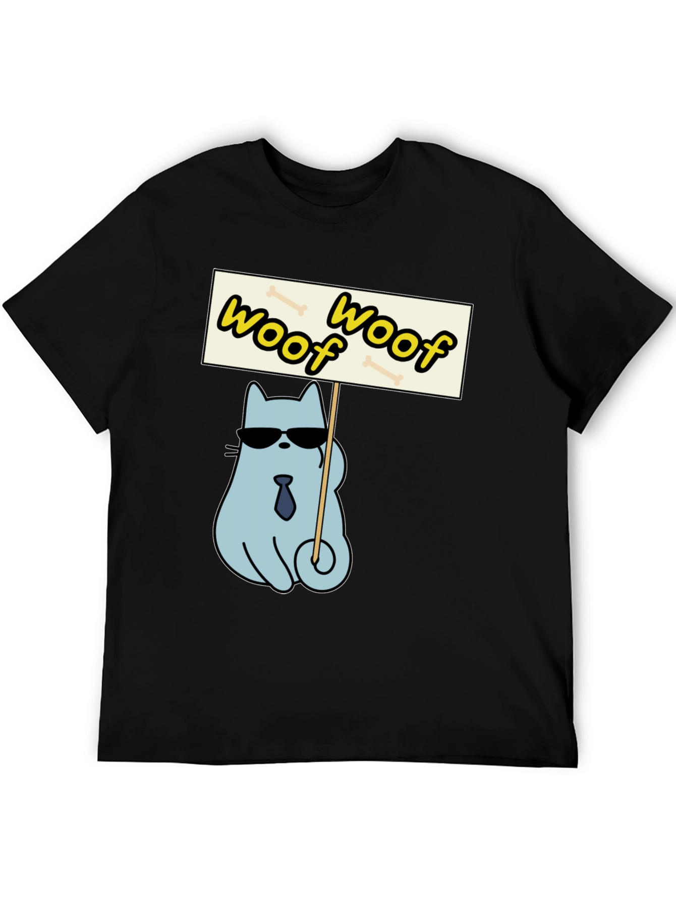 Woof Woof Protest Cat T-Shirt