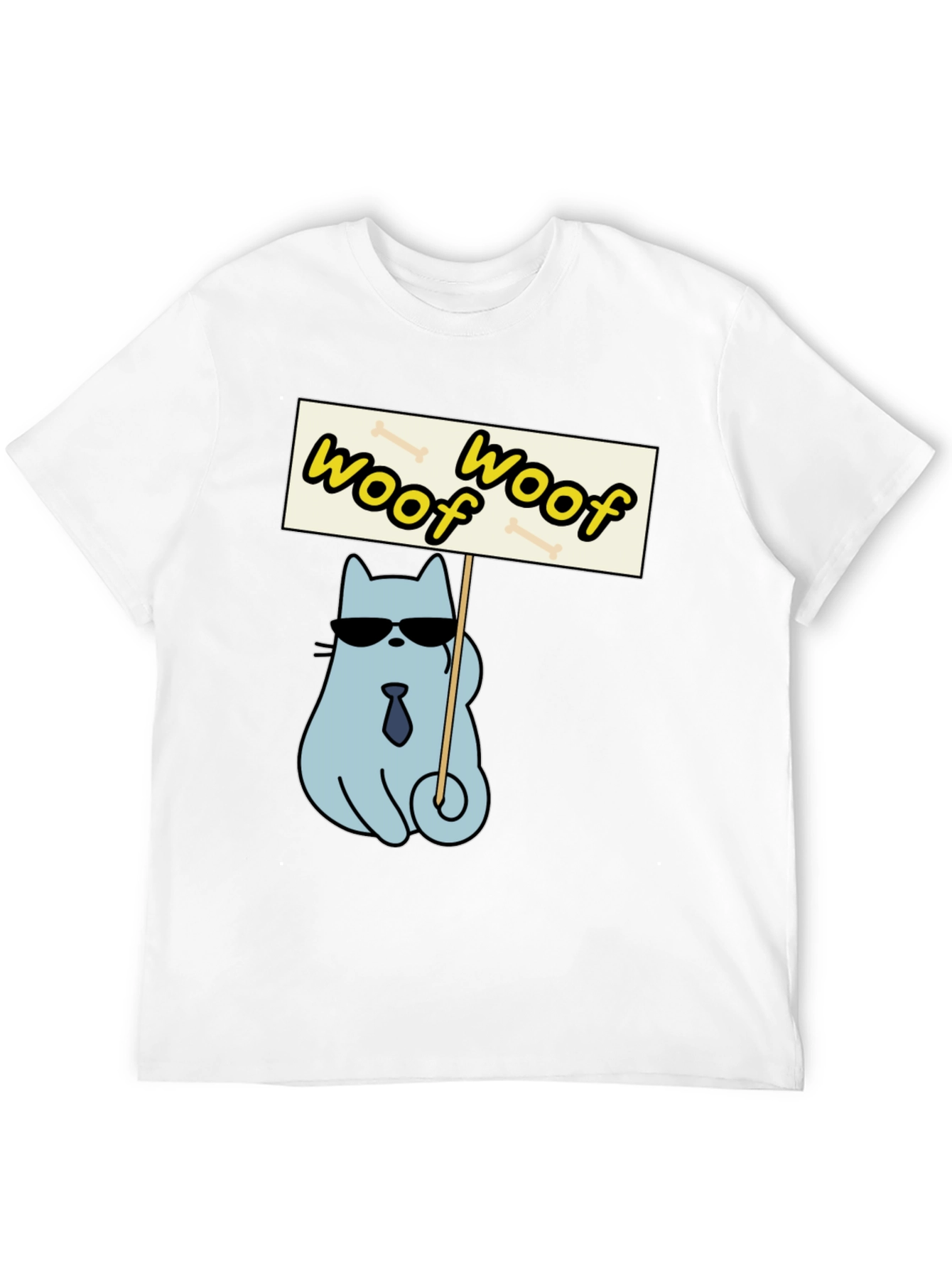 Woof Woof Protest Cat T-Shirt