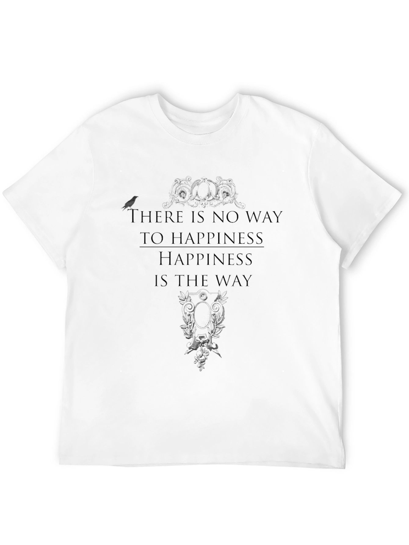 Happiness is the Way T-Shirt - Black Graphic Tee