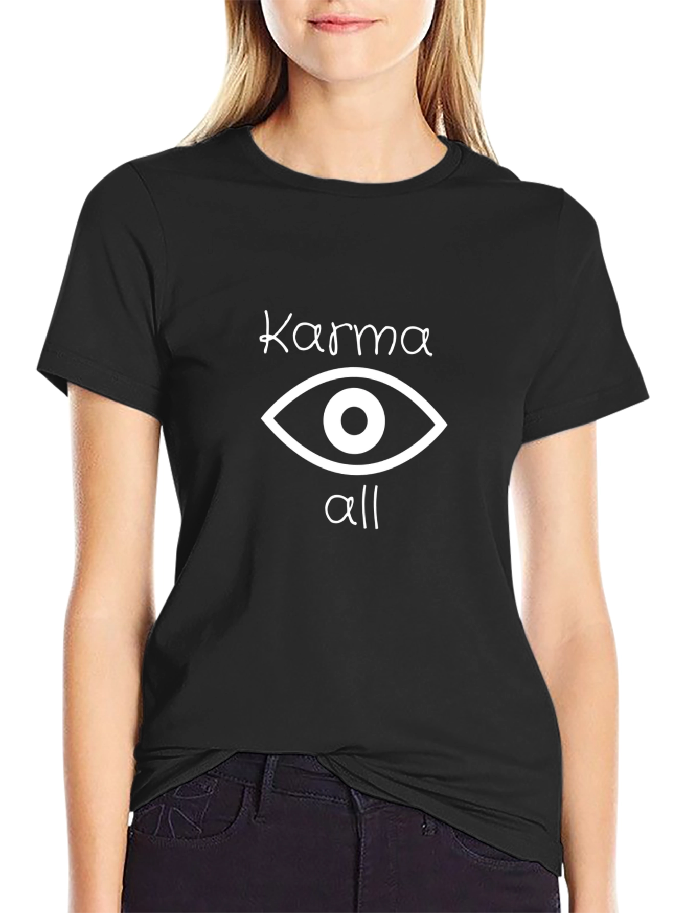 Karma Eye All Seeing T-Shirt - Black