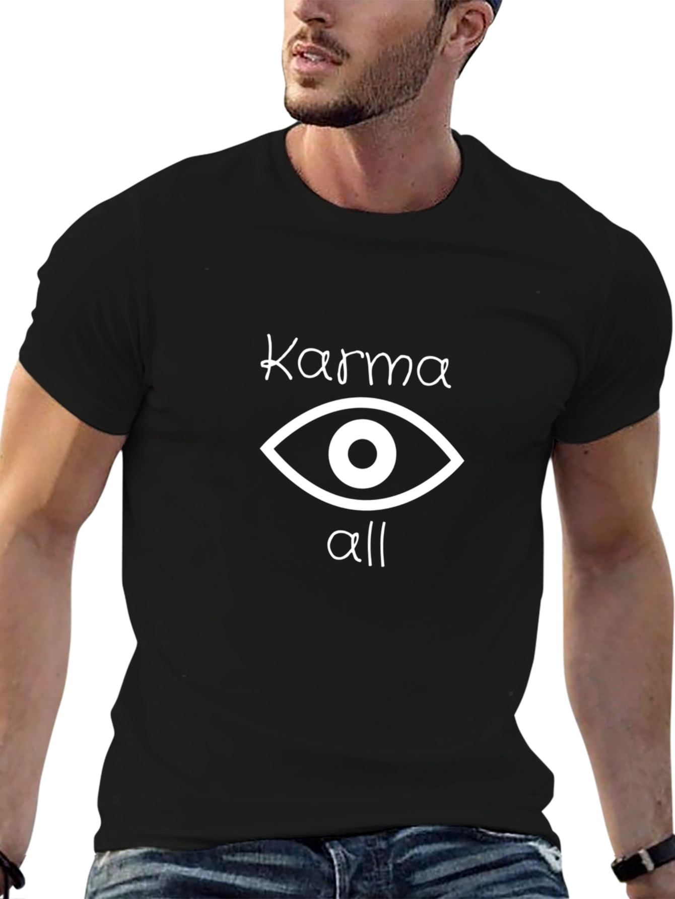 Karma Eye All Seeing T-Shirt - Black