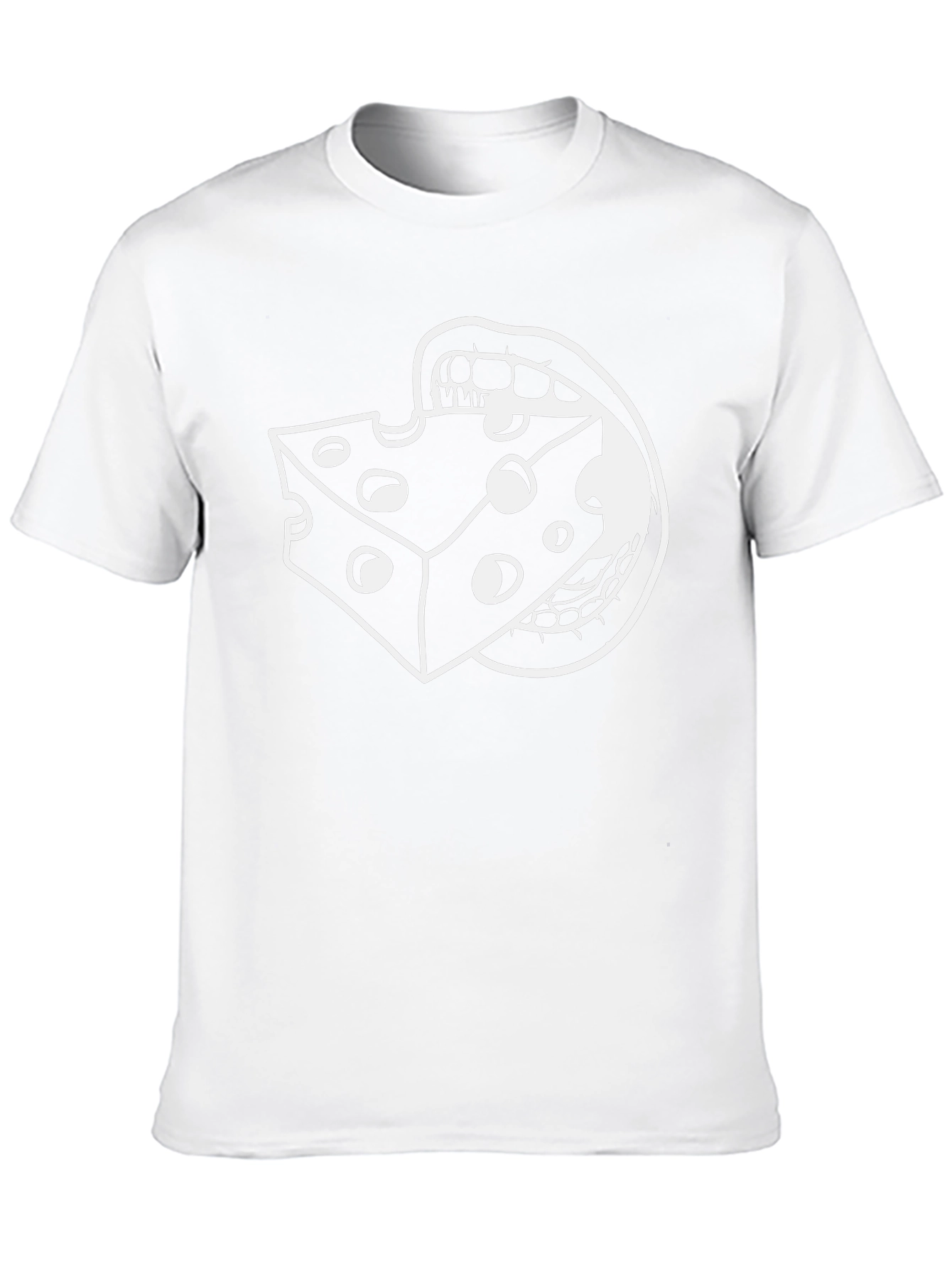 Cheesy Bite Graphic Tee - Black Cotton Blend T-Shirt
