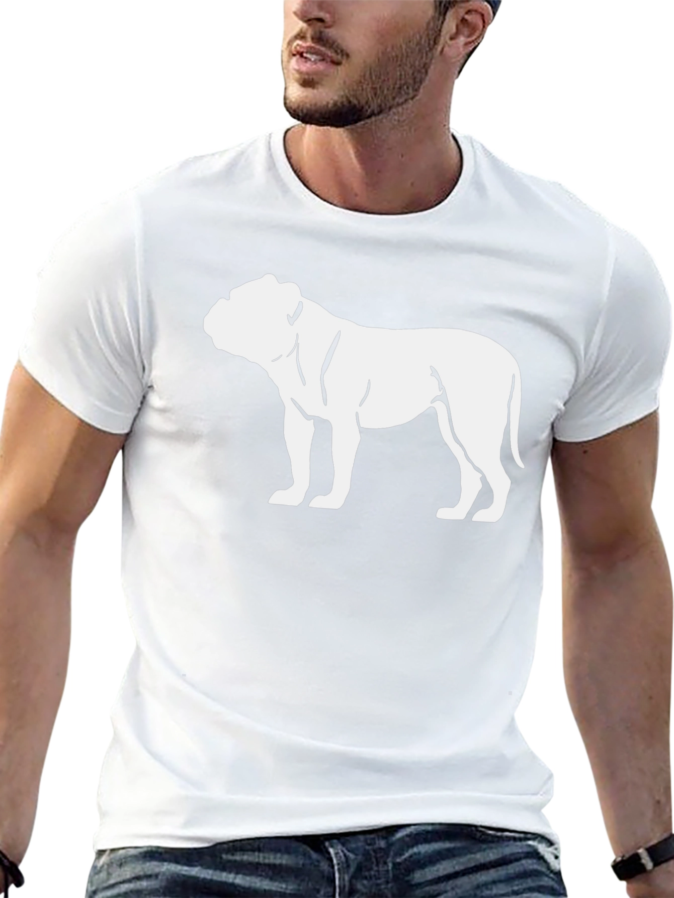 Bulldog Graphic Tee - Black Cotton Blend