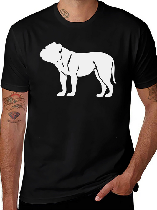 Bulldog Graphic Tee - Black Cotton Blend