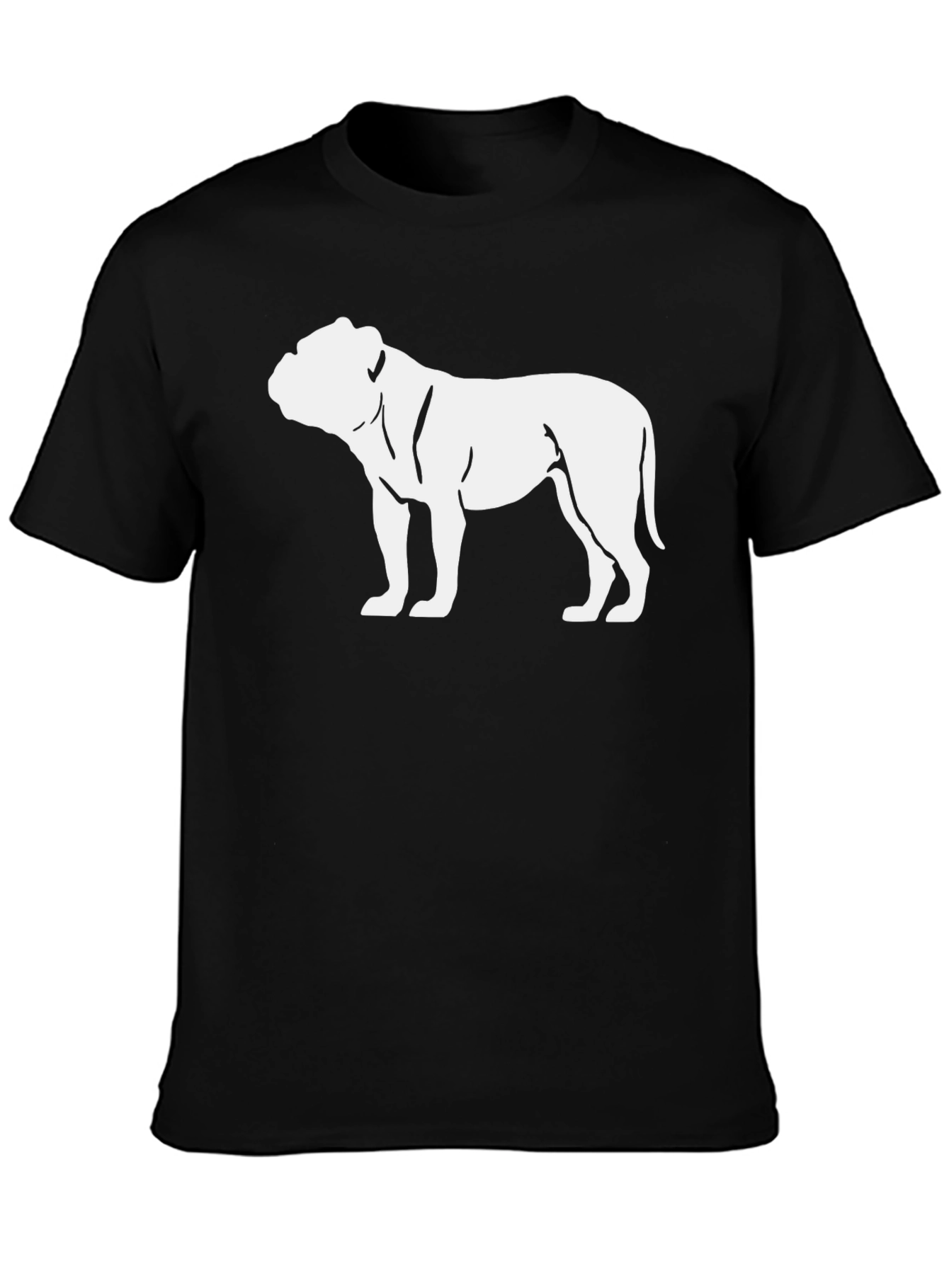Bulldog Graphic Tee - Black Cotton Blend