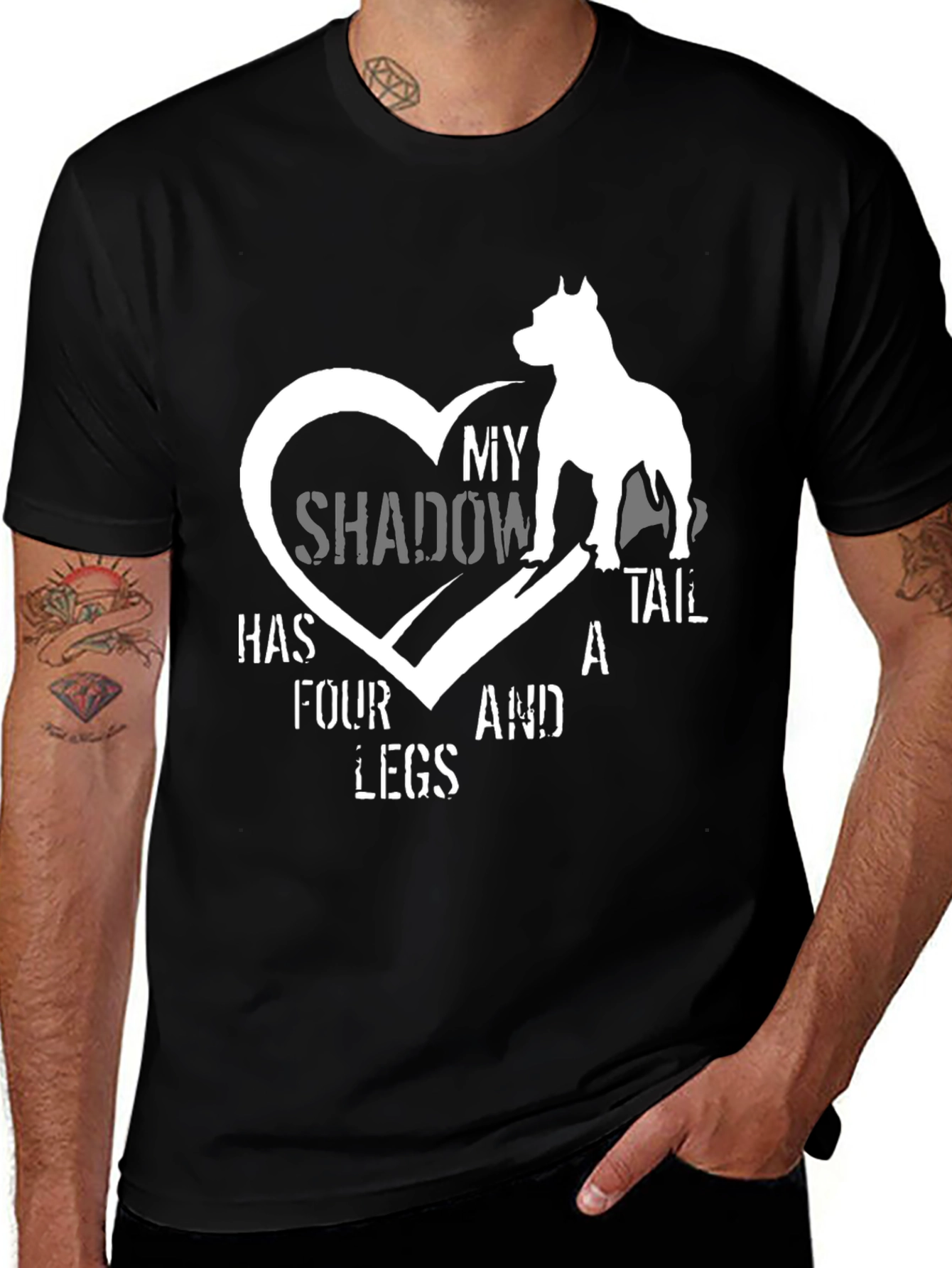 My Shadow Has Four Legs Dog Lover T-Shirt