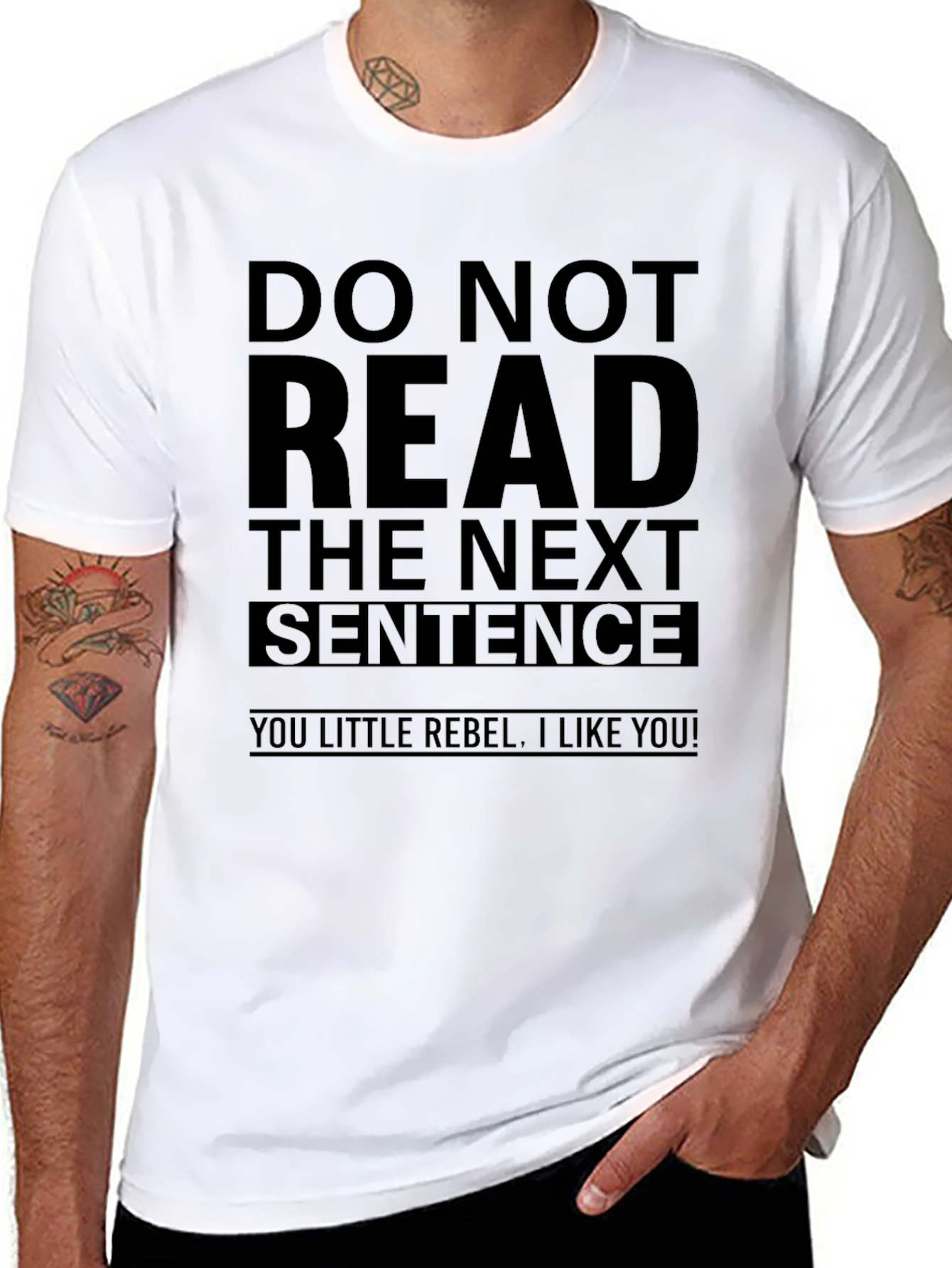 Rebellious Humorous T-Shirt - Do Not Read!