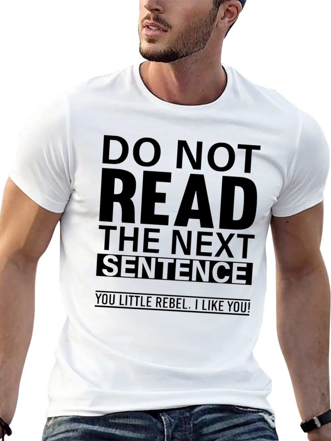 Rebellious Humorous T-Shirt - Do Not Read!