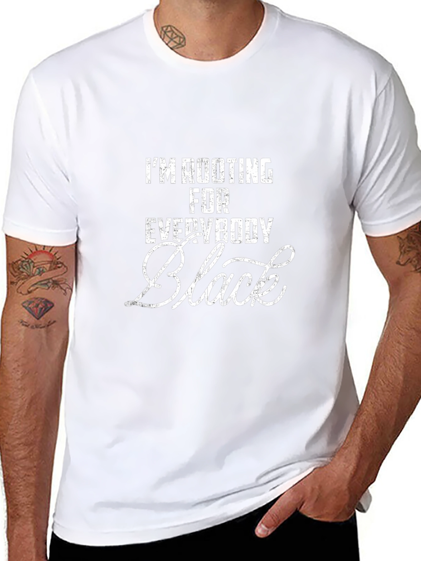 Im Rooting For Everybody Black Graphic Tee