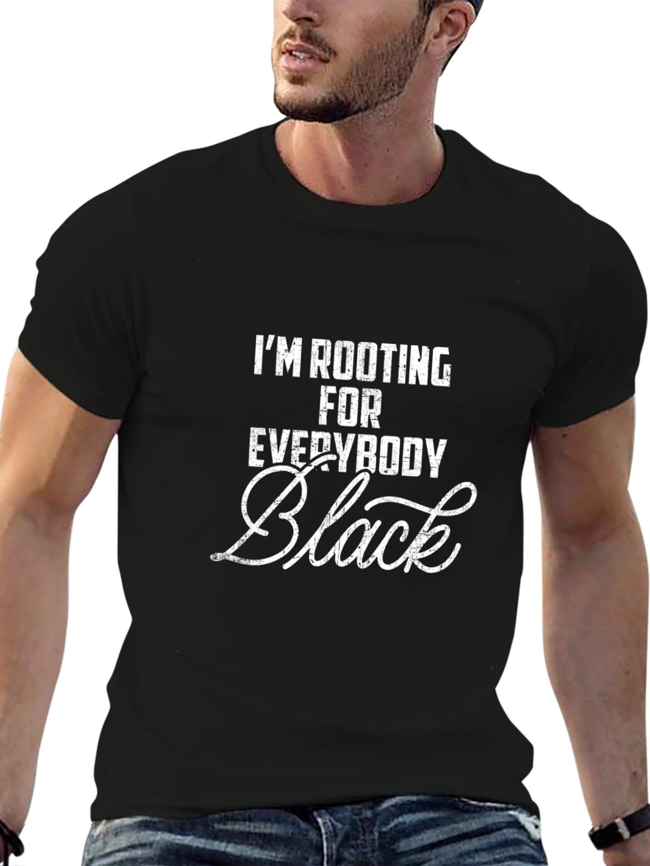 Im Rooting For Everybody Black Graphic Tee