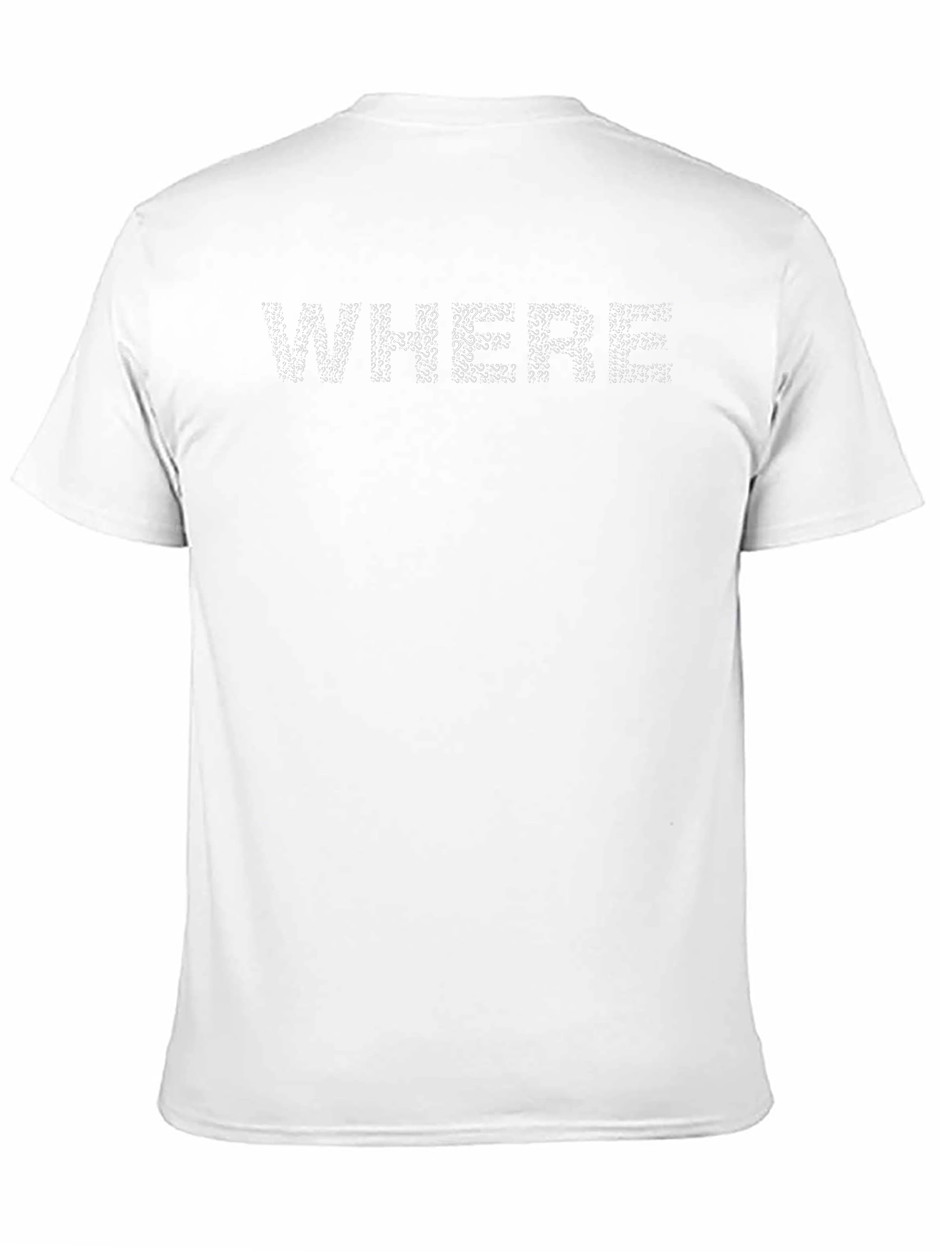 Question Mark WHERE Black T-Shirt