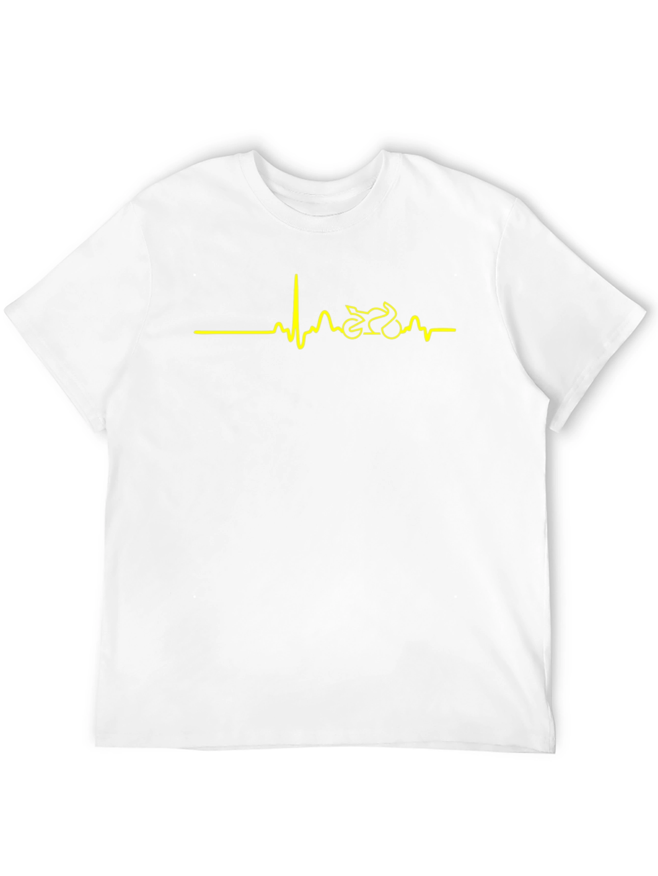 Motorcycle Heartbeat T-Shirt - Black