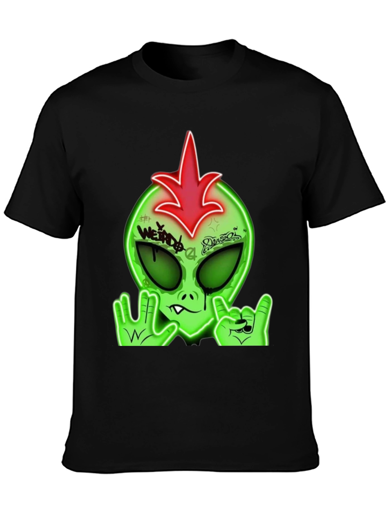 Weird Alien Graphic Tee - Rock On Style