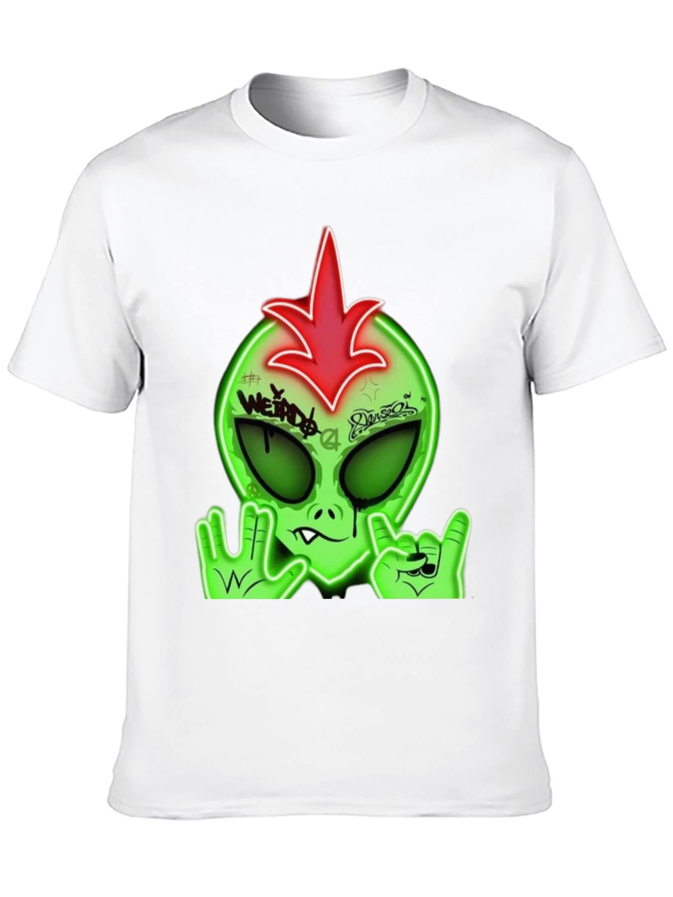 Weird Alien Graphic Tee - Rock On Style