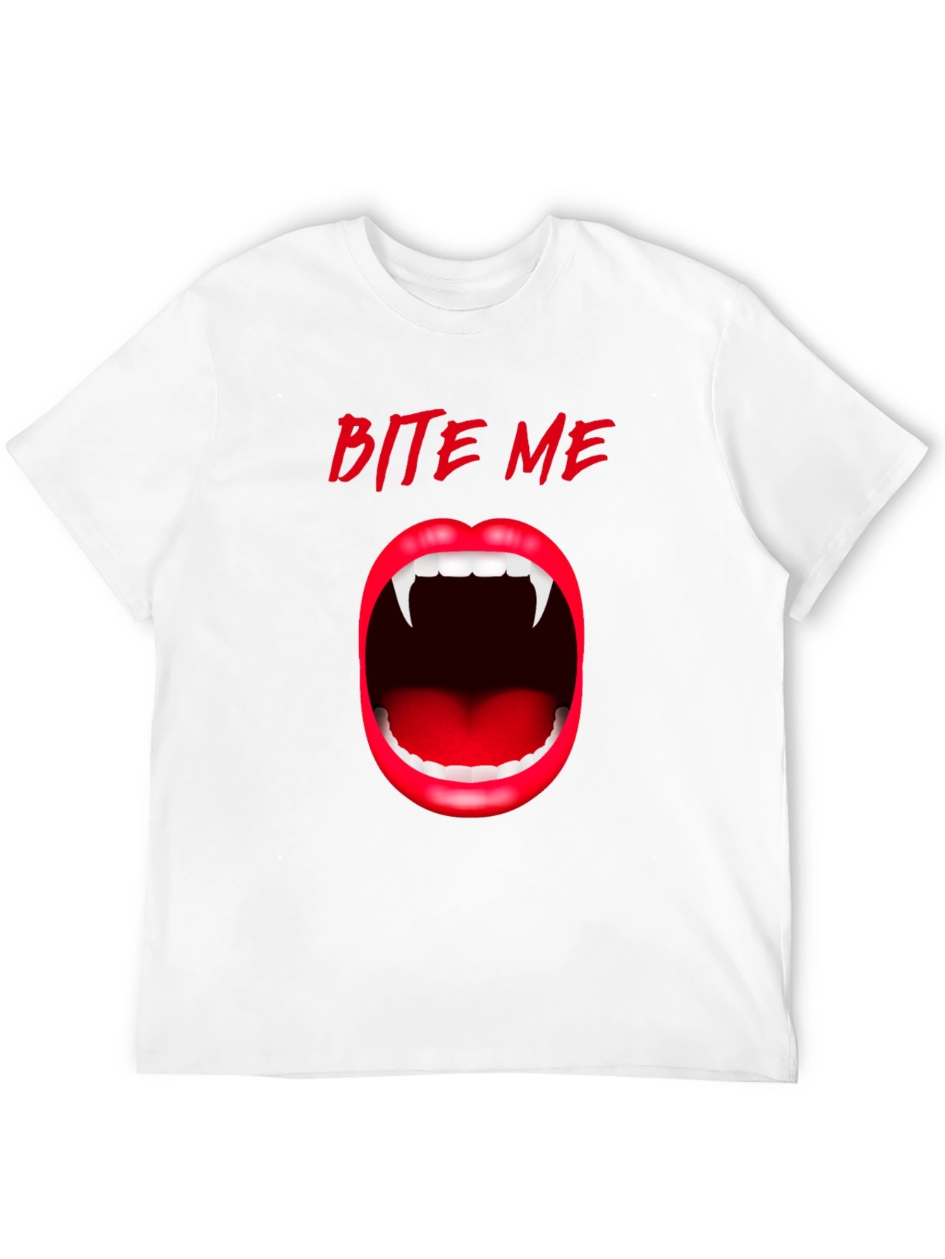 Bite Me Vampire Teeth Graphic Tee - Halloween