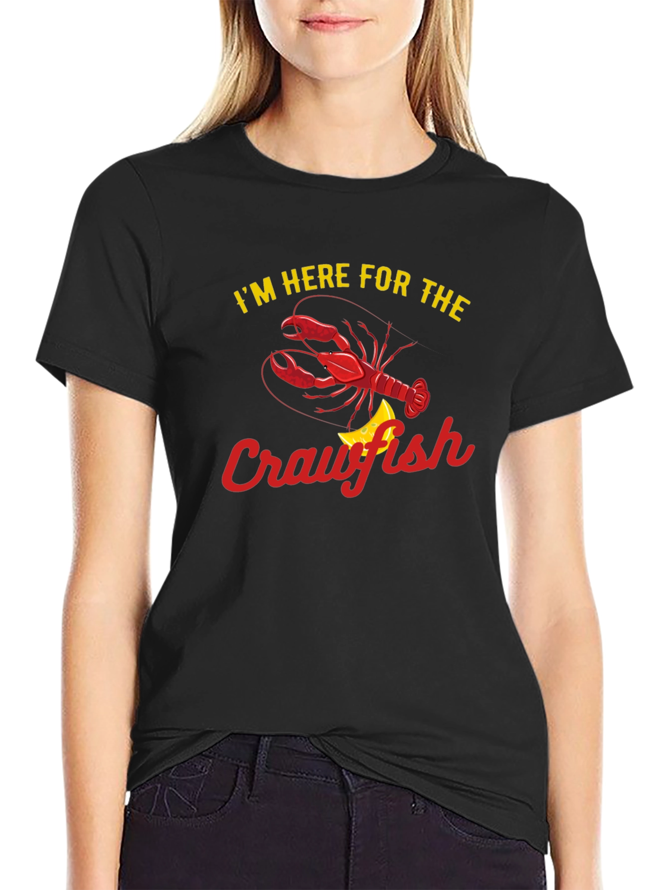 Crawfish T-Shirt: Im Here For The Crawfish