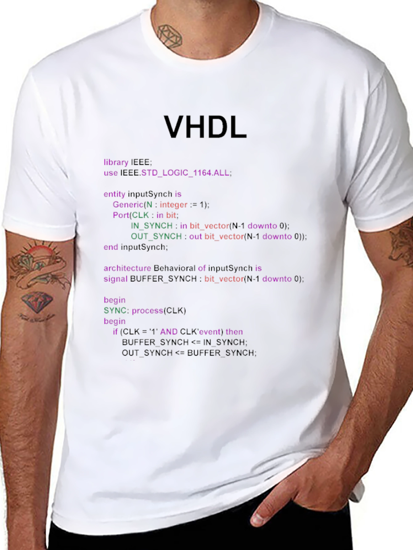 VHDL Code Black T-Shirt - For Programmers