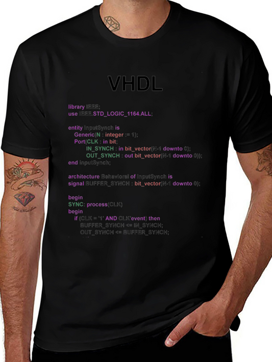 VHDL Code Black T-Shirt - For Programmers