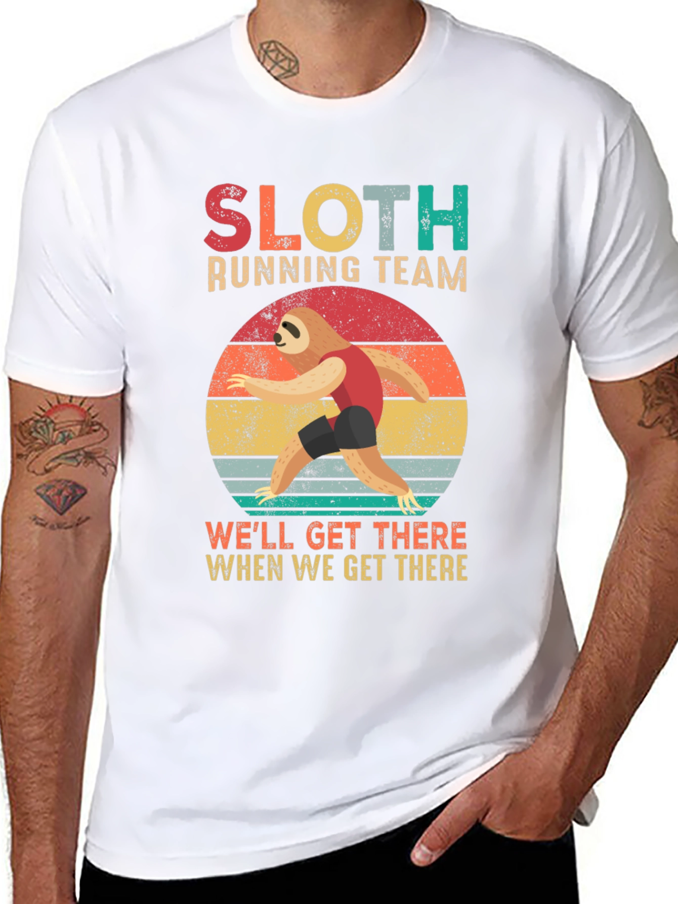 Sloth Running Team T-Shirt - Well Get There