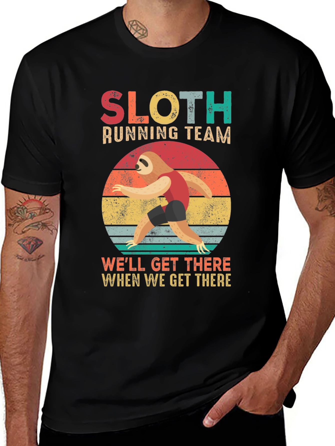 Sloth Running Team T-Shirt - Well Get There