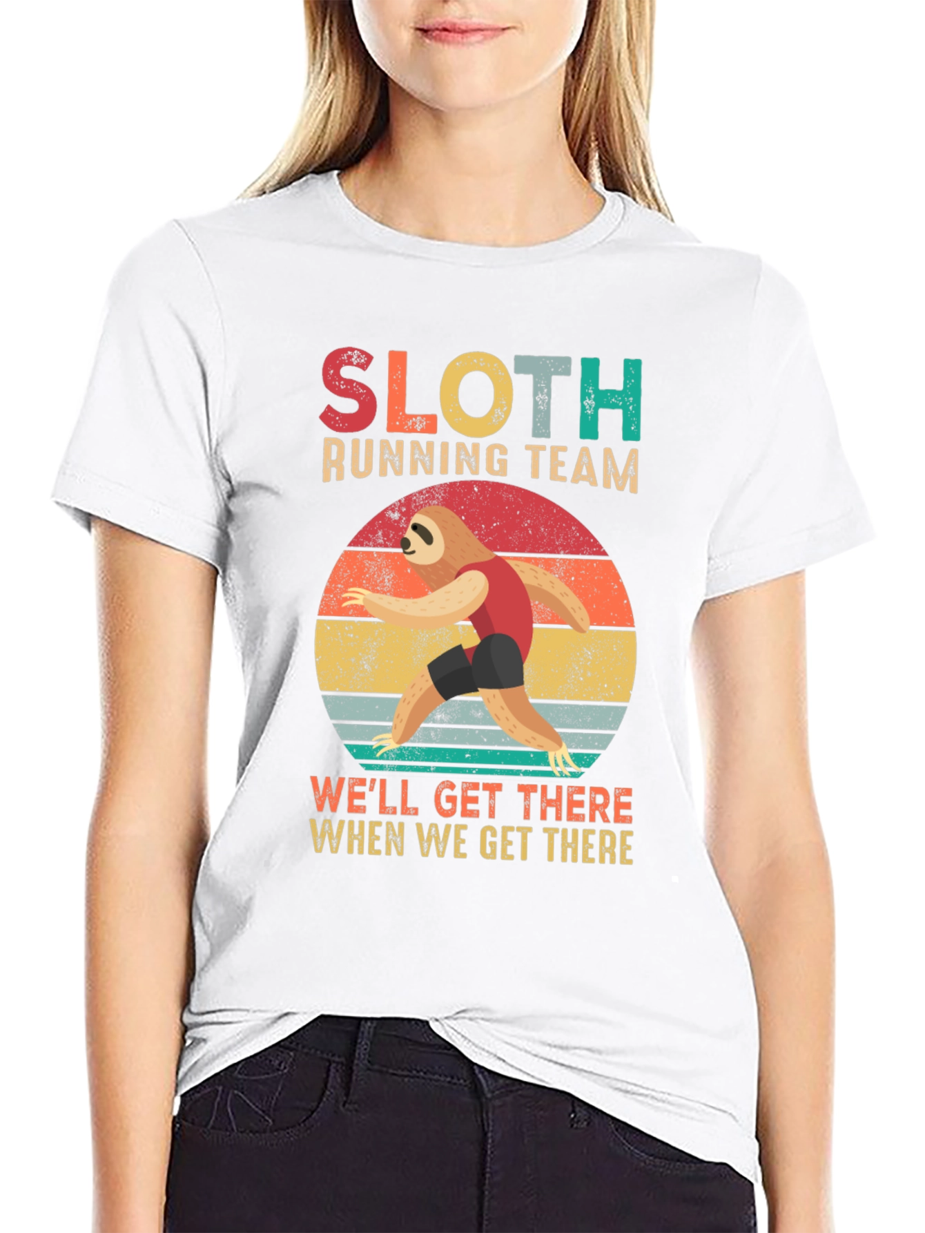 Sloth Running Team T-Shirt - Well Get There