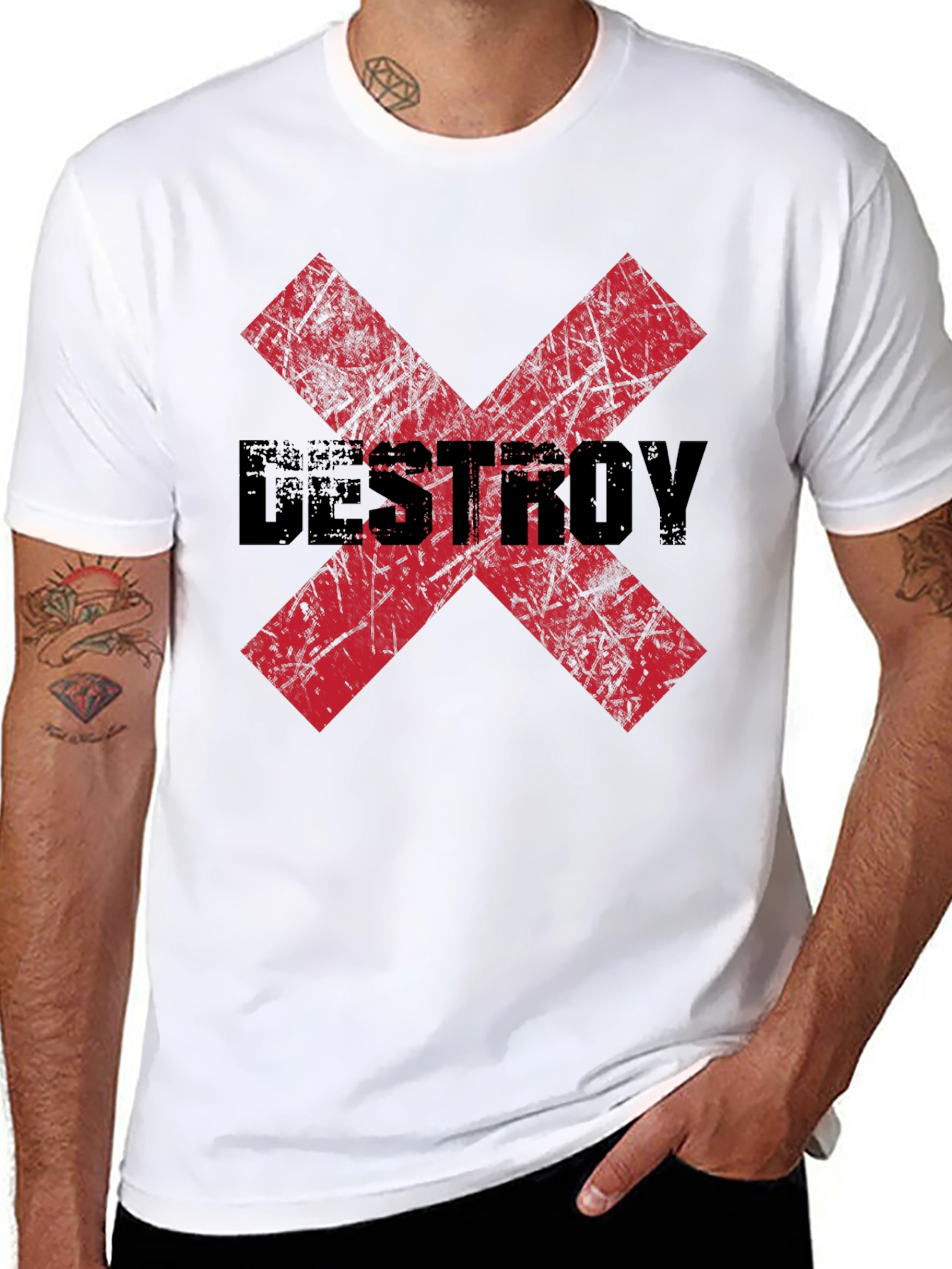 Destroy X Graphic Black T-Shirt