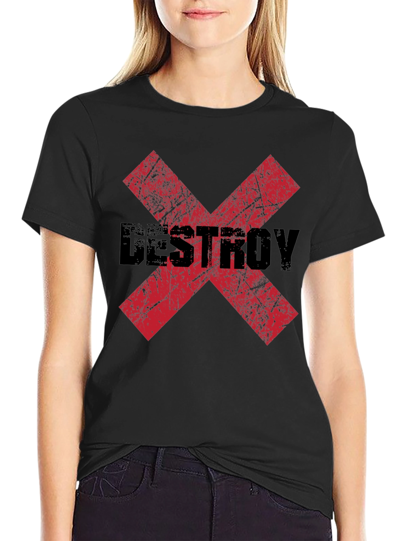 Destroy X Graphic Black T-Shirt