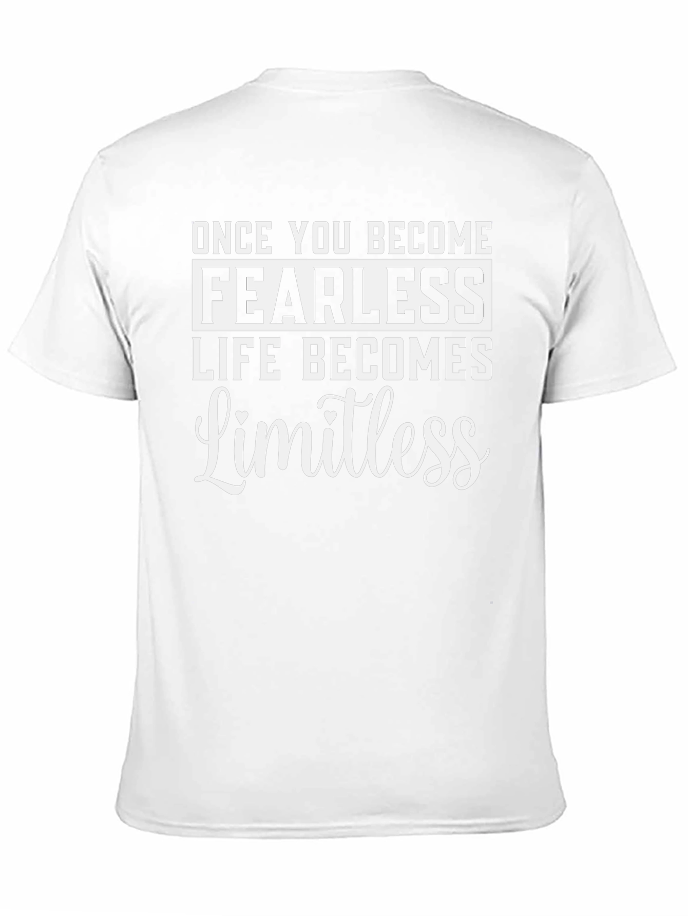 Fearless Limitless Motivational Black T-Shirt