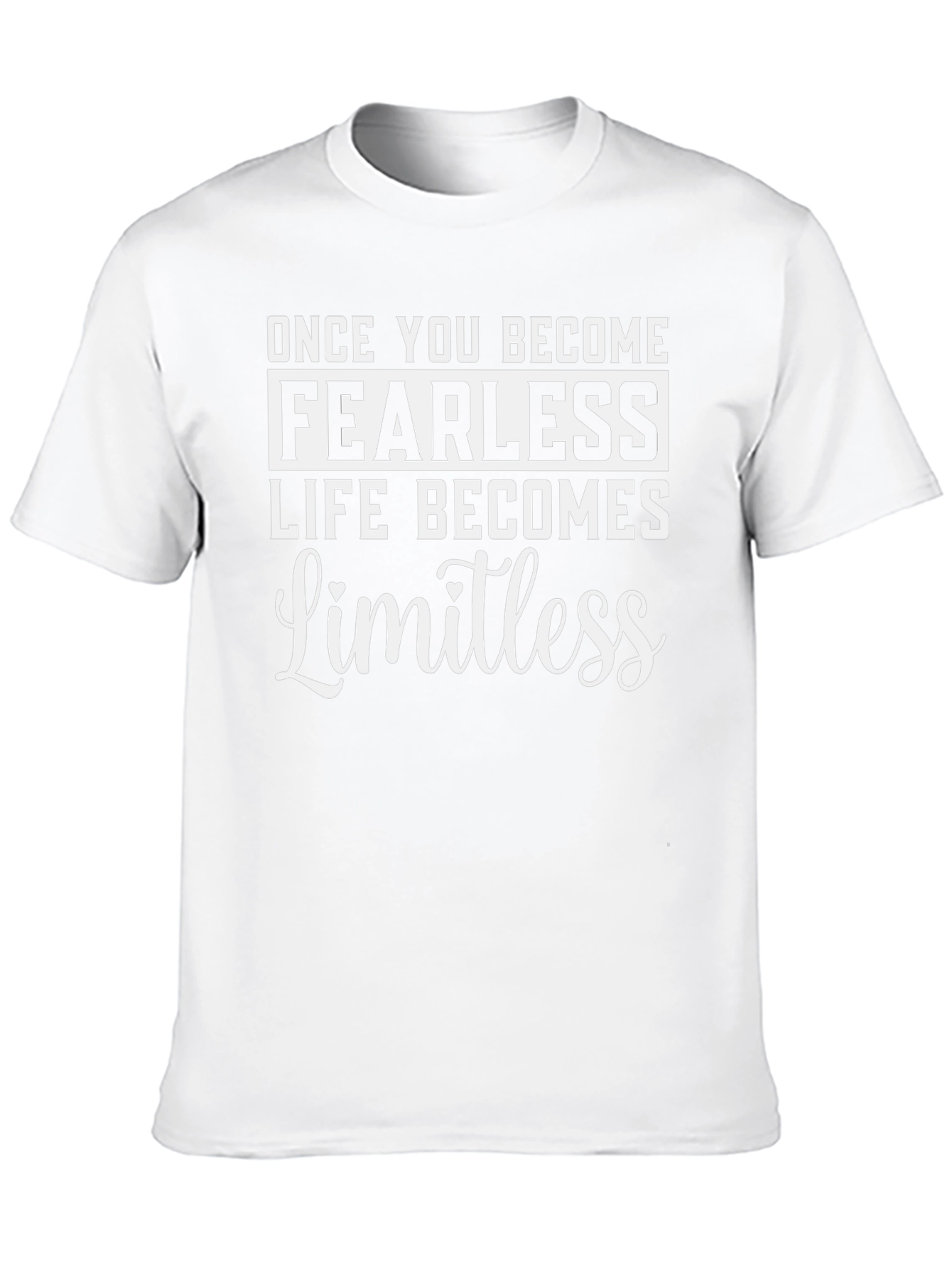 Fearless Limitless Motivational Black T-Shirt