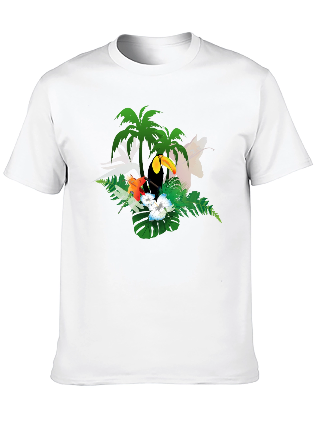 Tropical Toucan Graphic Tee - Black