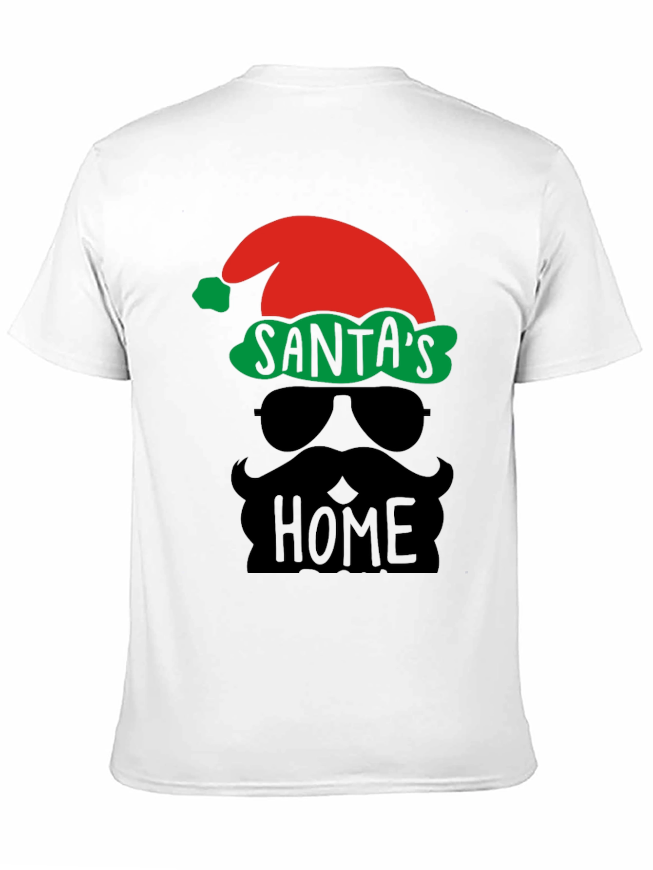 Santas Home Graphic Tee - Holiday Festive Style