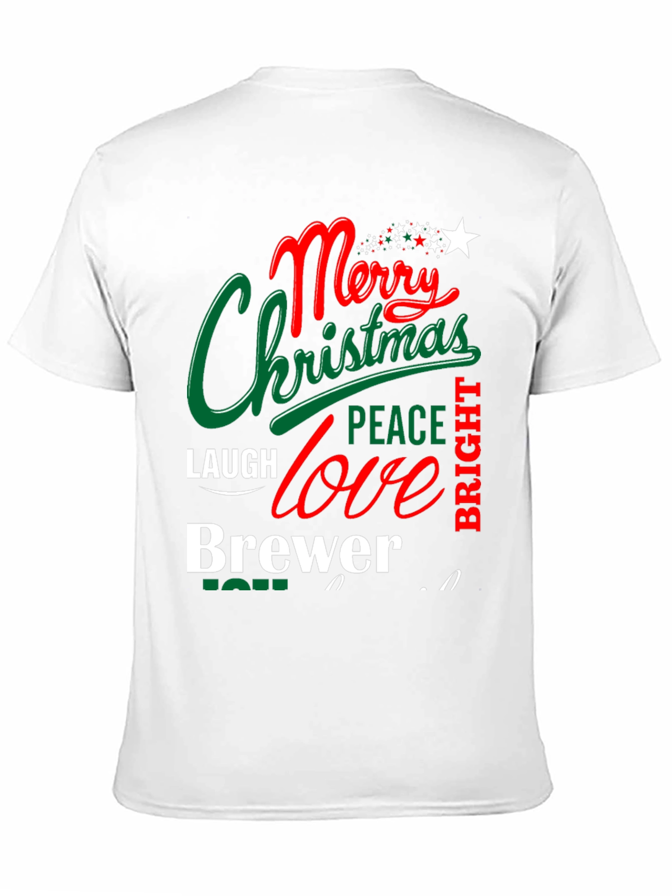 Festive Merry Christmas Brewer Graphic T-Shirt