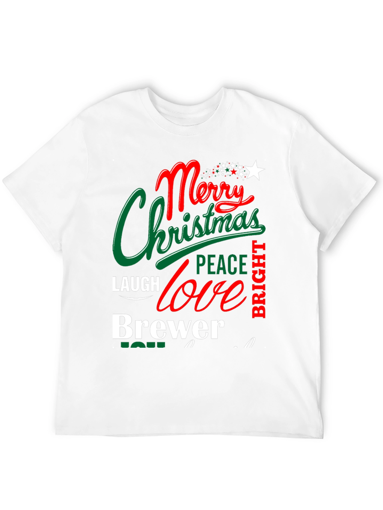 Festive Merry Christmas Brewer Graphic T-Shirt