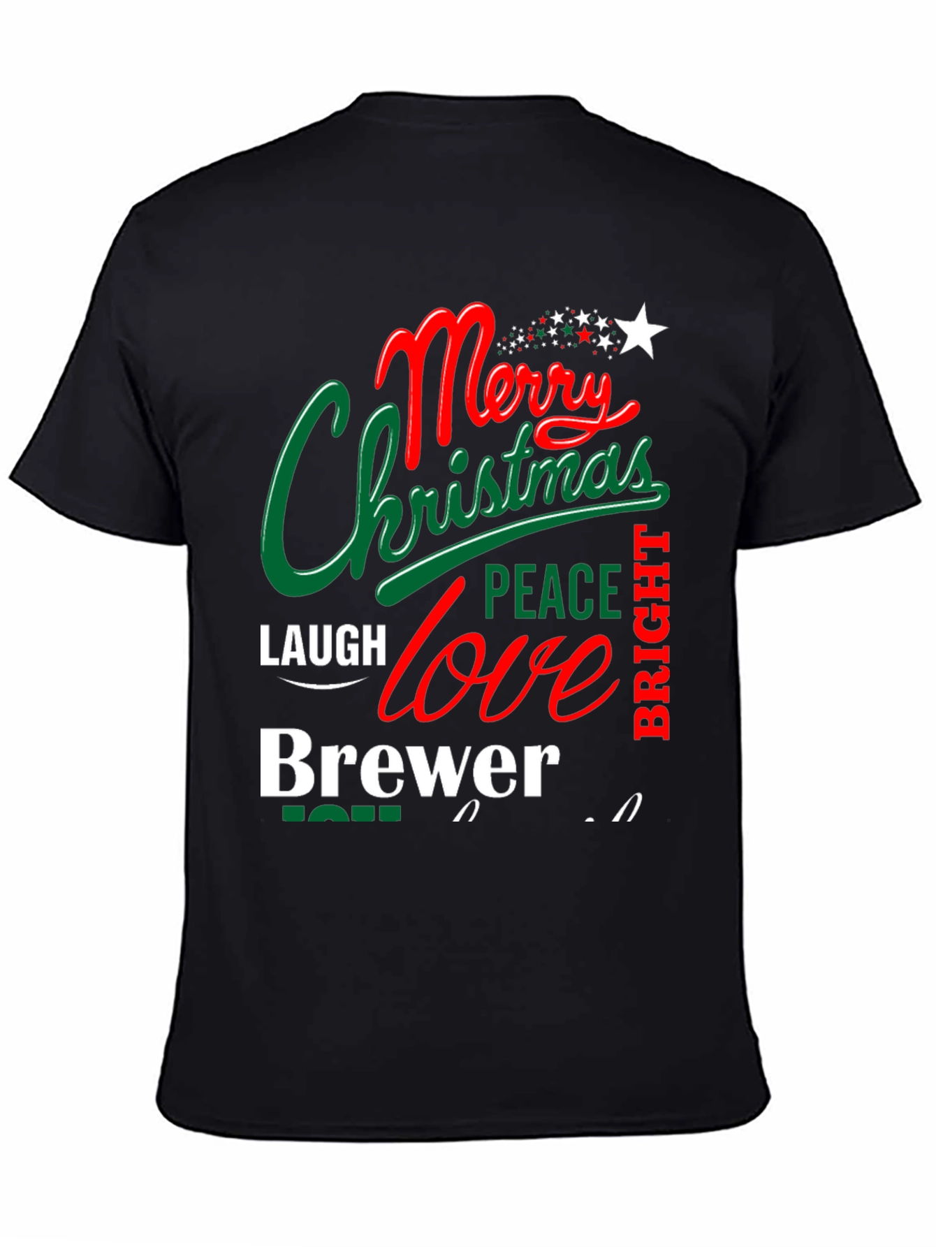 Festive Merry Christmas Brewer Graphic T-Shirt