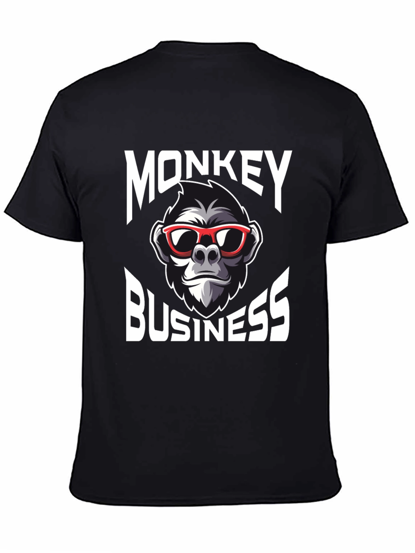 Monkey Business Graphic T-Shirt - Cool Crew Neck Tee