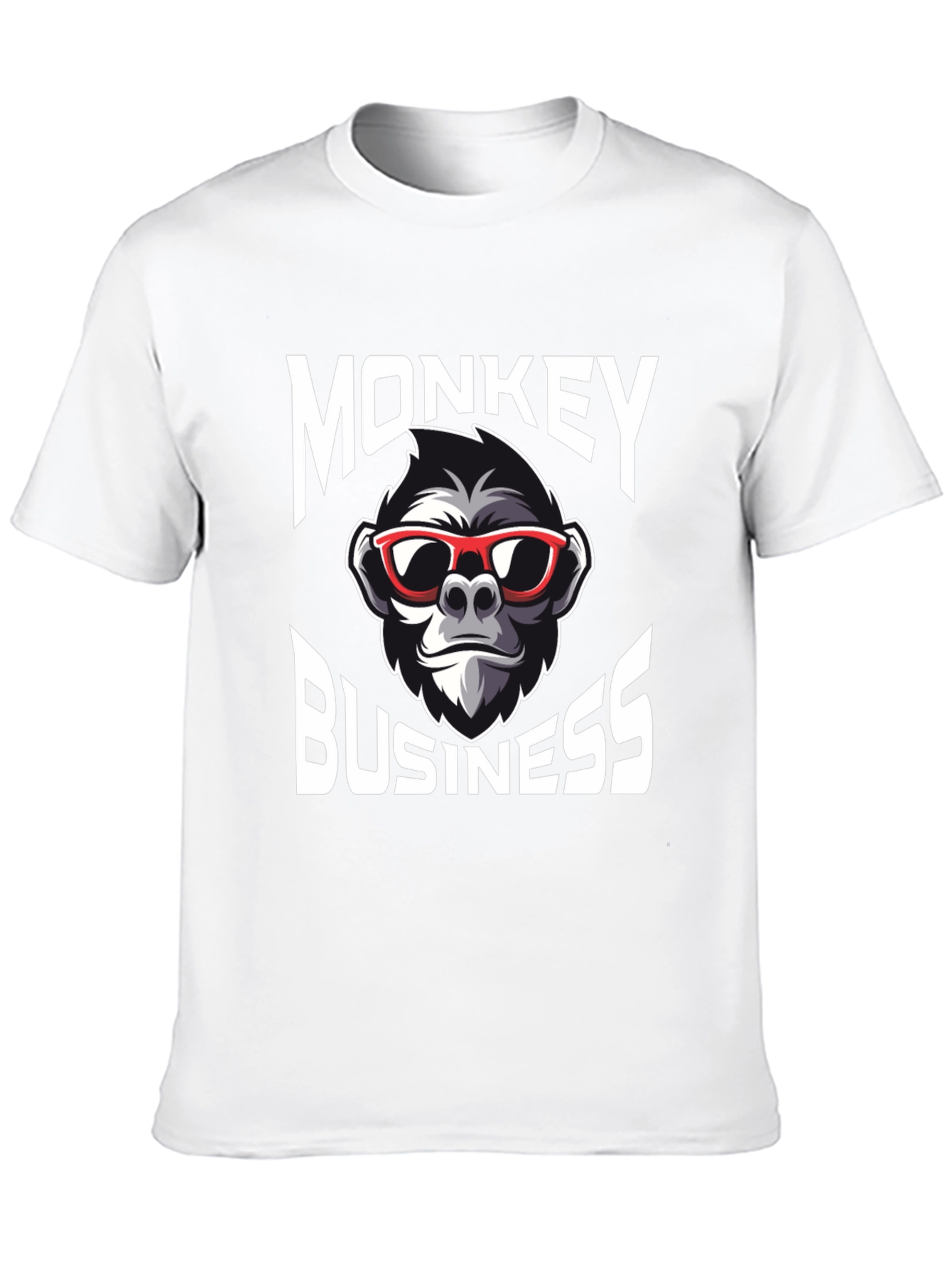 Monkey Business Graphic T-Shirt - Cool Crew Neck Tee