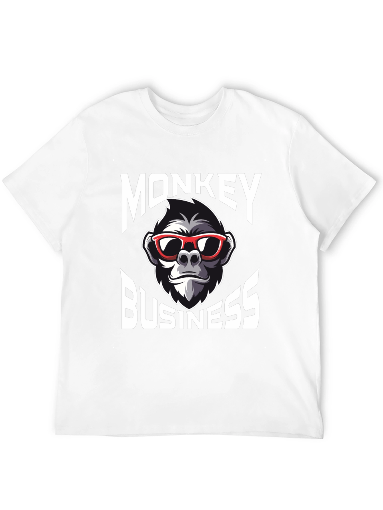 Monkey Business Graphic T-Shirt - Cool Crew Neck Tee