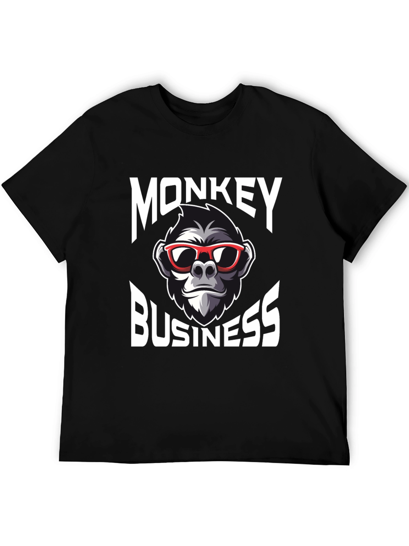 Monkey Business Graphic T-Shirt - Cool Crew Neck Tee