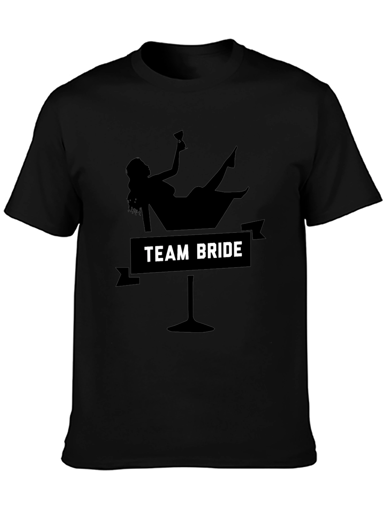 Team Bride Martini Glass Graphic T-Shirt