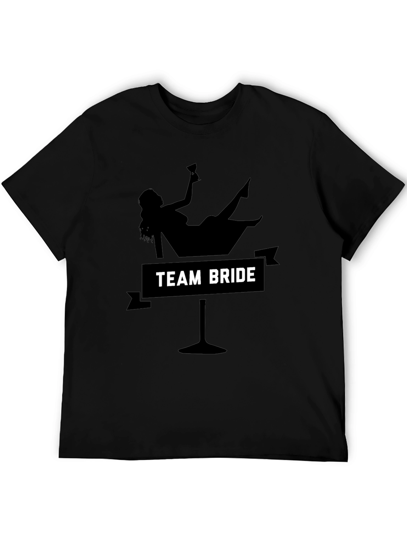 Team Bride Martini Glass Graphic T-Shirt