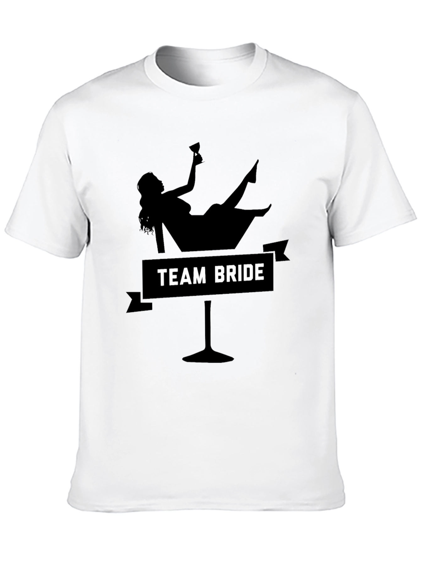 Team Bride Martini Glass Graphic T-Shirt