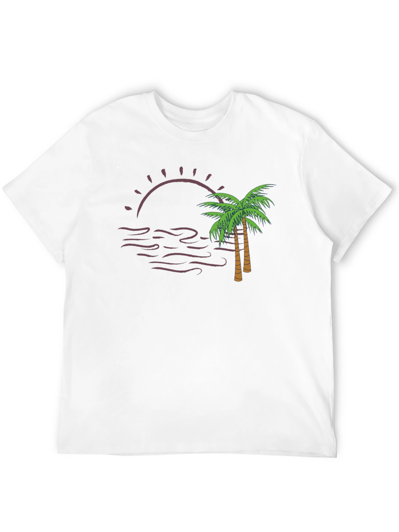 Sunset Palm Tee - Black Graphic T-Shirt