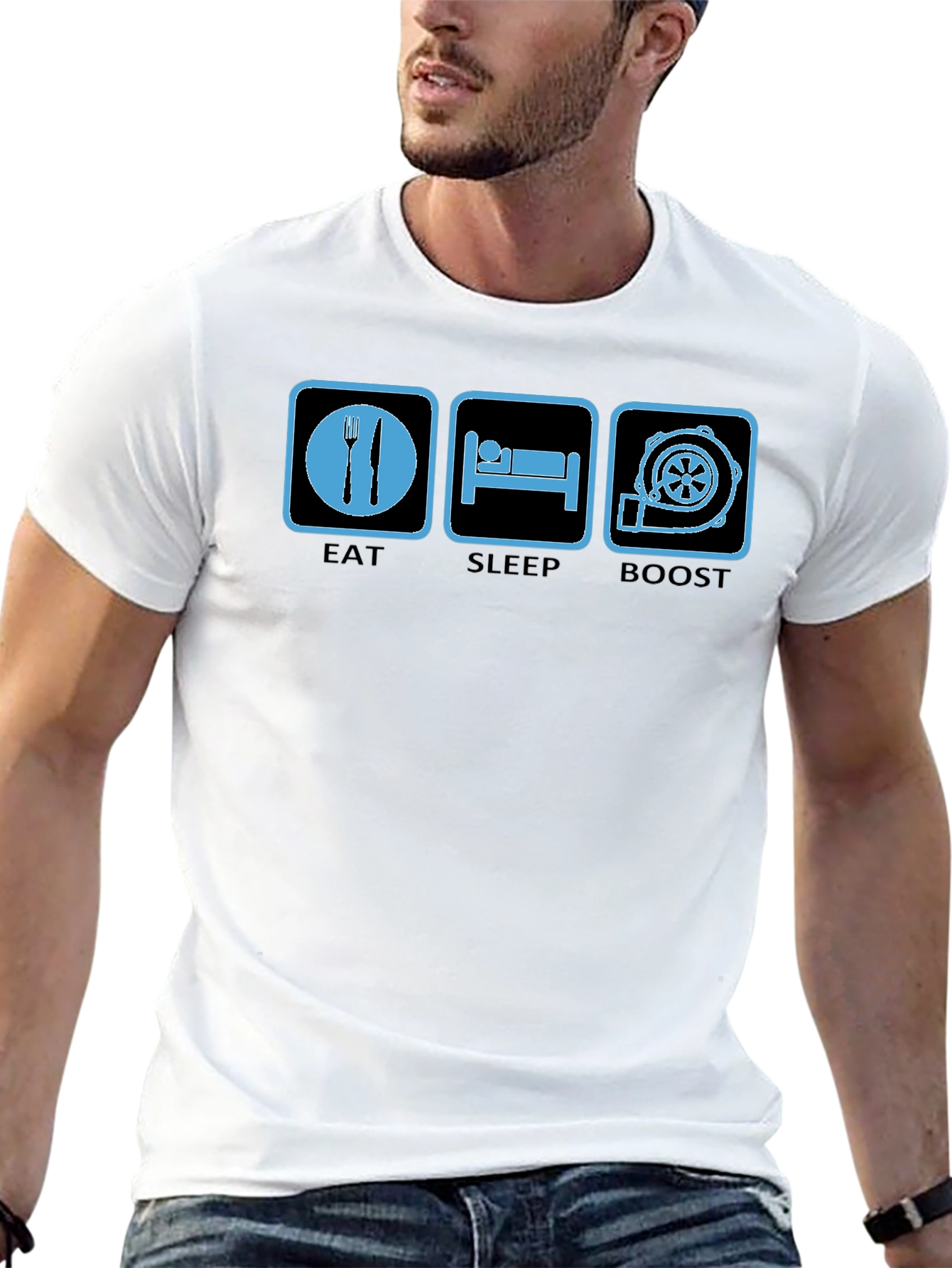 Eat Sleep Boost T-Shirt - Car Enthusiast Tee