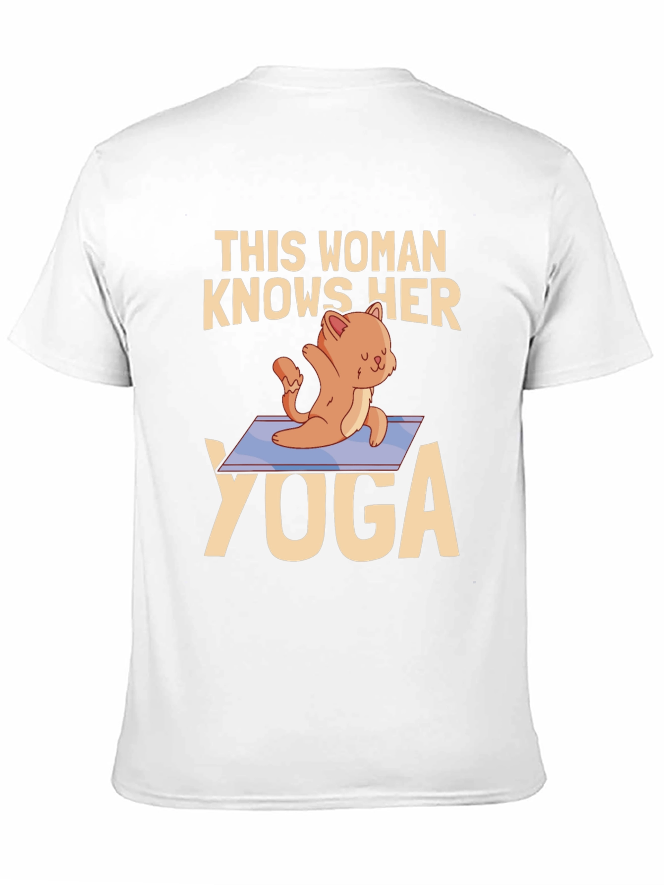 Womans Cat Yoga Graphic T-Shirt