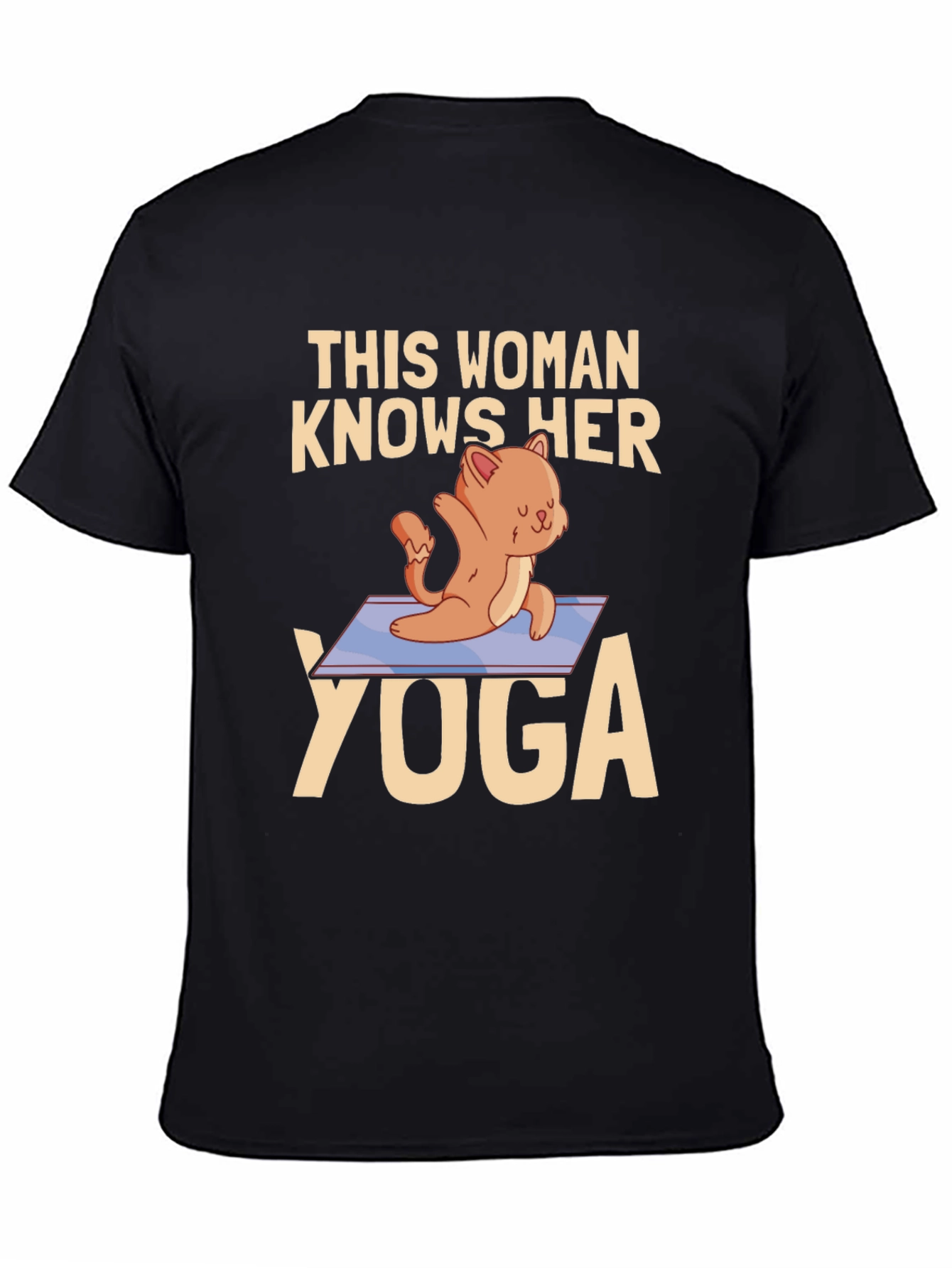 Womans Cat Yoga Graphic T-Shirt
