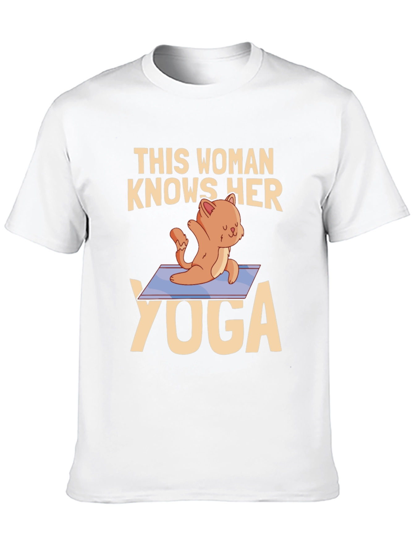 Womans Cat Yoga Graphic T-Shirt