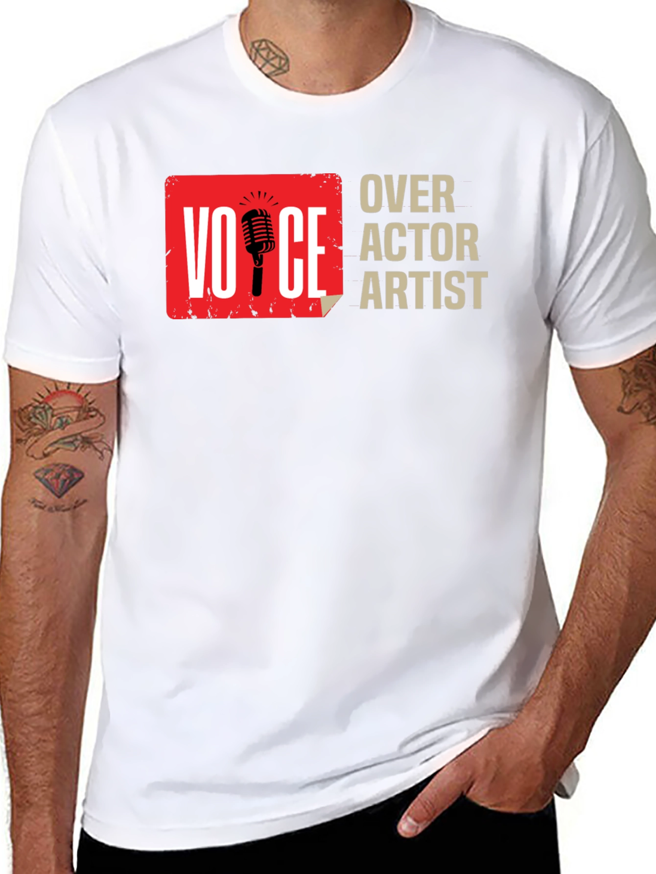 Voice Actor Artist Black Graphic Tee