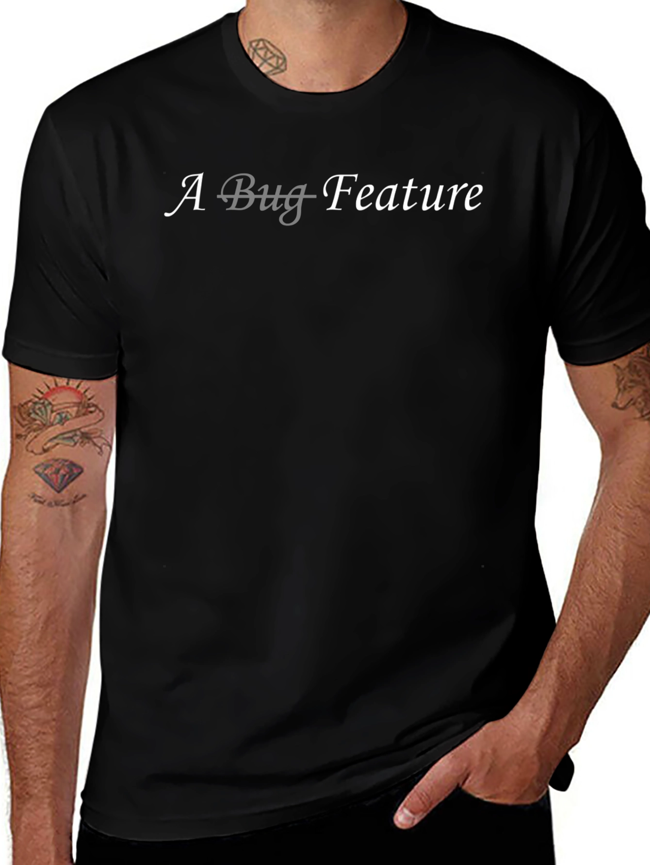 A Bug Feature Black T-Shirt